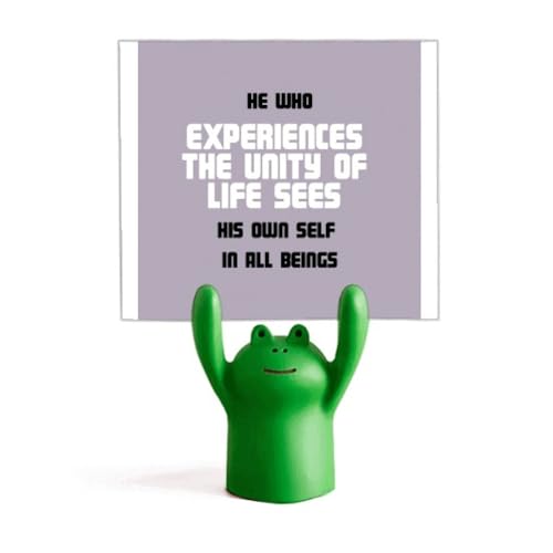 Support de mémo grenouille avec citation See Yourself in Beings Blessing en résine