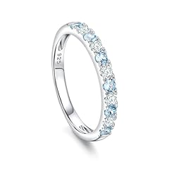10-Created Aquamarine & CZ