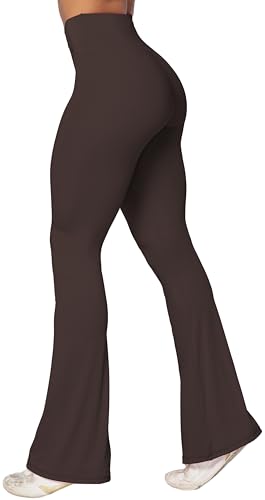 Image of Sunzel Flare Leggings, Crossover Yoga Pants with Tummy Control, High-Waisted and Wide Leg