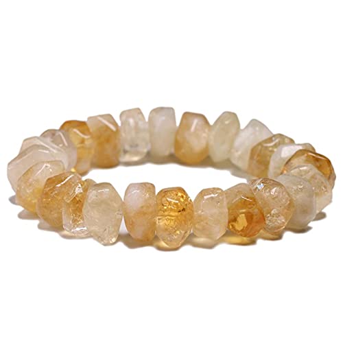 Bracelet en citrine naturelle véritable de 8x14mm aux reflets dorés éclatants