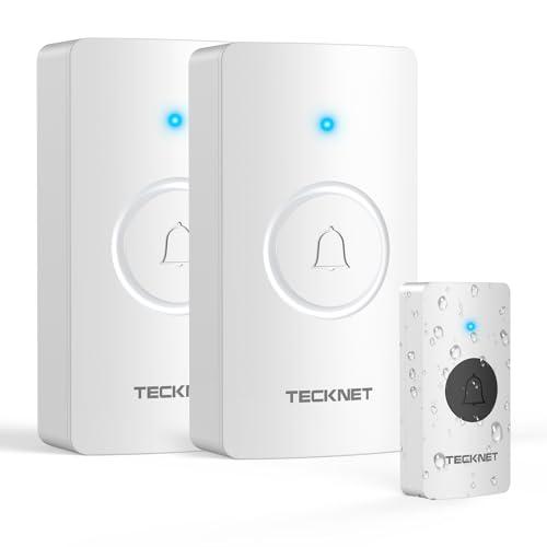 TECKNET Funkklingel, 400m Reichweite IP67 Funkklingel aussen...