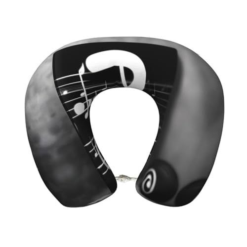 Almohada de viaje con soporte para cuello color negro miniatura 1