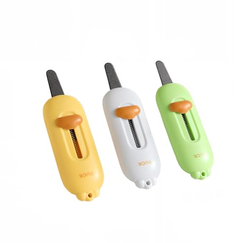 AiDianFuYa Magnetic Retractable Letter Opener & Box Cutter, Auto-Lock Envelope Slitter with Built-in Magnet, 3.07