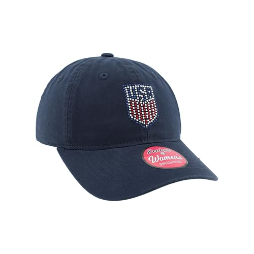 Gorra ajustable de mujer USMNT con cristales azul marino miniatura 5