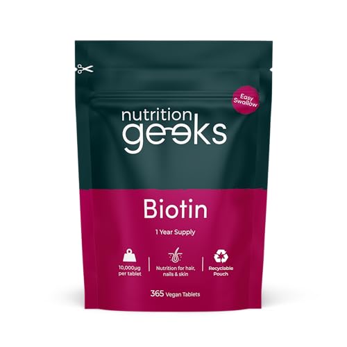 Biotin Hair Growth Supplement - 1 Year Supply High Strength 10 000mcg