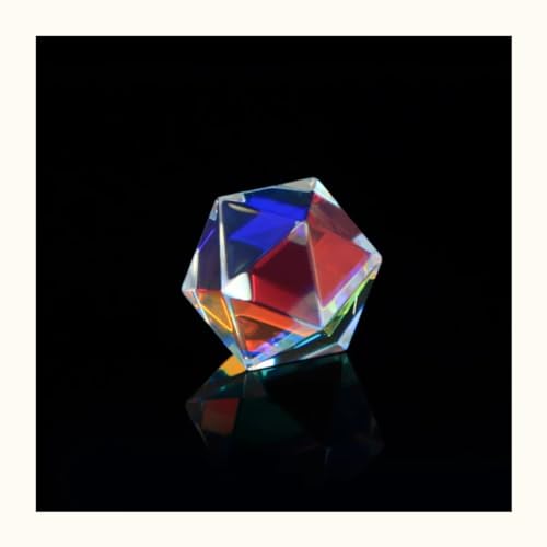 Ieron Polyedrisches Sonnenlichtbrechung, optisches Glasprisma, Kristall-Ornamente, Sonnenlichtbrechung, buntes optisches Glas, 20 mm Brechung, optisches Glas