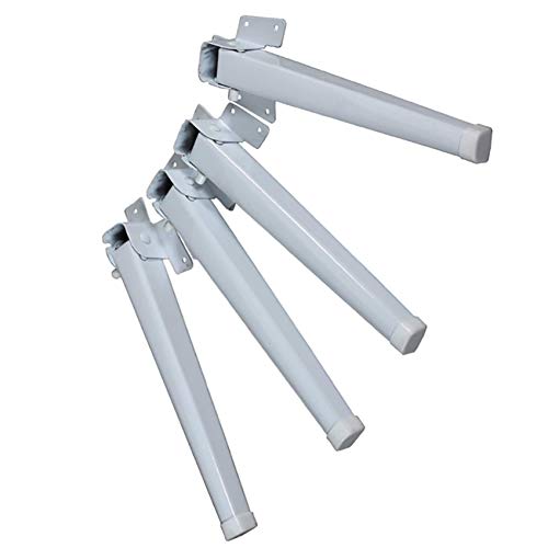 ZYFA 4pcs Plegables Patas para Muebles, Hierro,Metal de Mesa piernas,Fortalecer la Carga,para mesas de Comedor, mesas de café, etc 4 Piezas