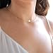 Pearl Back Chain Necklace for Backless Dresses Bridal Wedding Backdrop Necklace Pearls Dainty Chain Back Necklace (Gold)