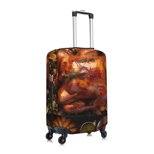 Happy Thanksgiving Turkey Print Elastic Washable Baggage Protector Universal Suitcase Cover Travel Luggage Cover3