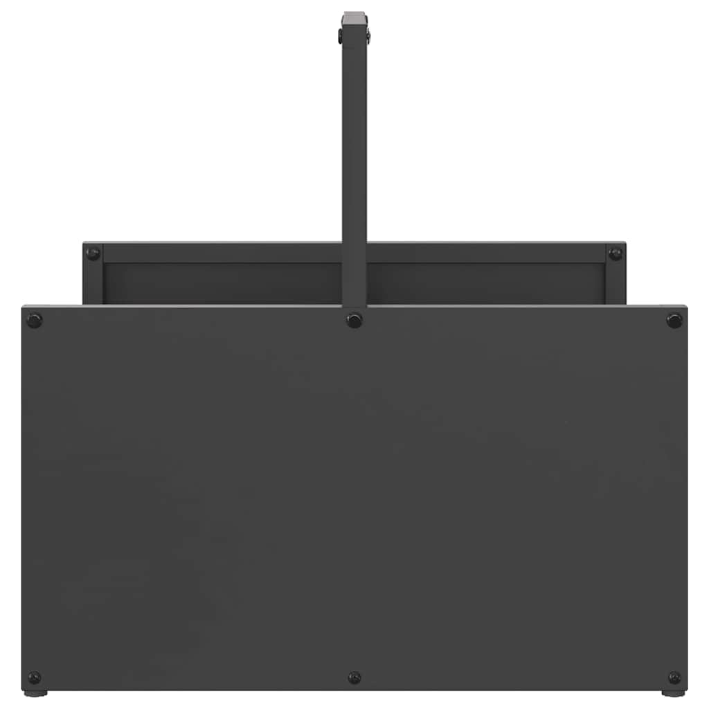 Étagère à bûches stable en acier laminé à froid, noire, 40 x 40 x 40 cm, grande capacité pour bois de chauffage, distance au sol pour une meilleure circulation de l'air et un séchage