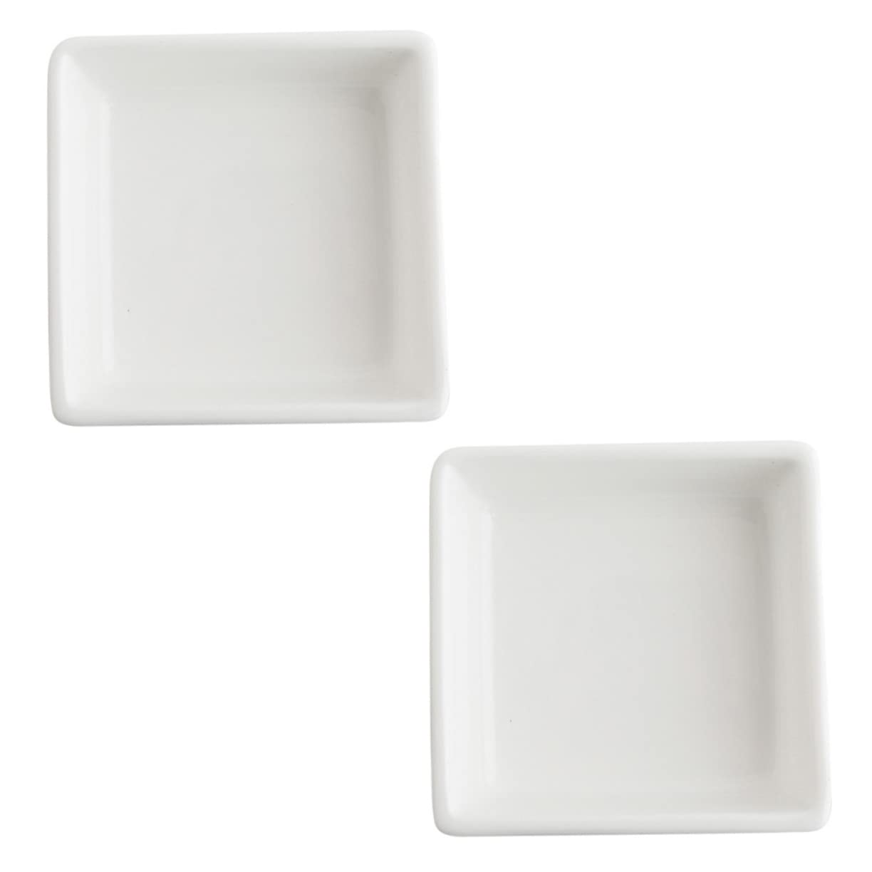 KICHOUSE 2pcs Square Dishes for Sauces and Snacks Versatile Serving Plates for Condiments for Appetizers Pudding and Dipping Stylish Kitchen Decor