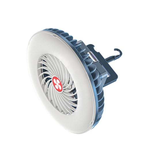 Lámpara de camping recargable MERRYHAPY impermeable con luz LED y ventilador