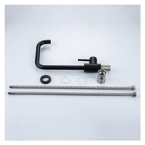 Robinet de cuisine noir mitigeur laiton eau chaude froide - 7