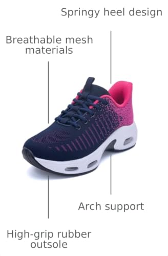 Image of Womens Slip On Tennis Sneakers Walking Running Shoes Easy to Wear
