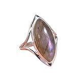 Natural Purple Labradorite Ring Purple Stone 925 Sterling Silver Handmade Promise Boho Rings Jewelry Gift for Her (8)