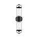 Alora Mood EW461102BKCB Lancaster Outdoor Wall Sconce, Black/Clear Bubble Glass