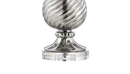JONATHAN Y Murano Style Swirled Glass Bedside Table Lamp 32" Glam, Gray by JONATHAN Y - Image 6