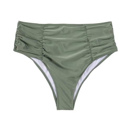 Women's Two Piece Hanging Neck Bikini High-Waisted Shorts Adjustable Swimwear4