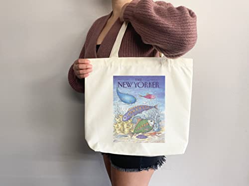 Bolso tote New Yorker con arte y pouch a juego miniatura 4