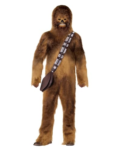 Spirit Halloween Star Wars Kids Chewbacca Costume, Official, Wookie Jumpsuit, Boys, Size CHILD EXTRA LARGE Standard, Multicolor