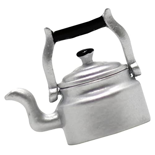 Alasum Simulated Kettle Tea Pot Kitchen Storage Miniature Kitchenware Pretend Play Kitchen Accessories Miniature Tea Kettle Carassosories Simulation Mini Kettle Metal Small Kettle Pocket