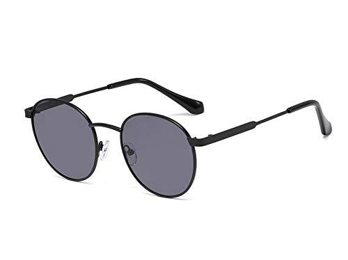 Freckles Mark 60s Vintage Retro Lennon's Round Sunglasses for Women Men Gold Metal Small Circle Hippie Glasses