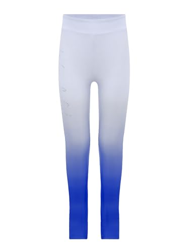 TiaoBug Kids Girls Gradient Shiny Dance Pants High Waist Gymnastics Leggings Athletic Yoga Tights