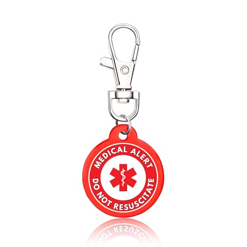 Medical Alert Keychain Tag – Emergency ID for Men, Women