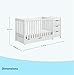 Graco Remi 4-in-1 Convertible Crib & Changer (White) – GREENGUARD Gold Certified, Fits Standard Crib Mattress, Converts to Toddler Bed and Full Bed, 4 Adjustable Mattress Heights