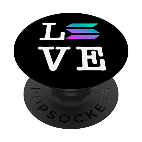 Amor Solana Criptomoneda Sol Logo Hodl PopSockets PopGrip Intercambiable