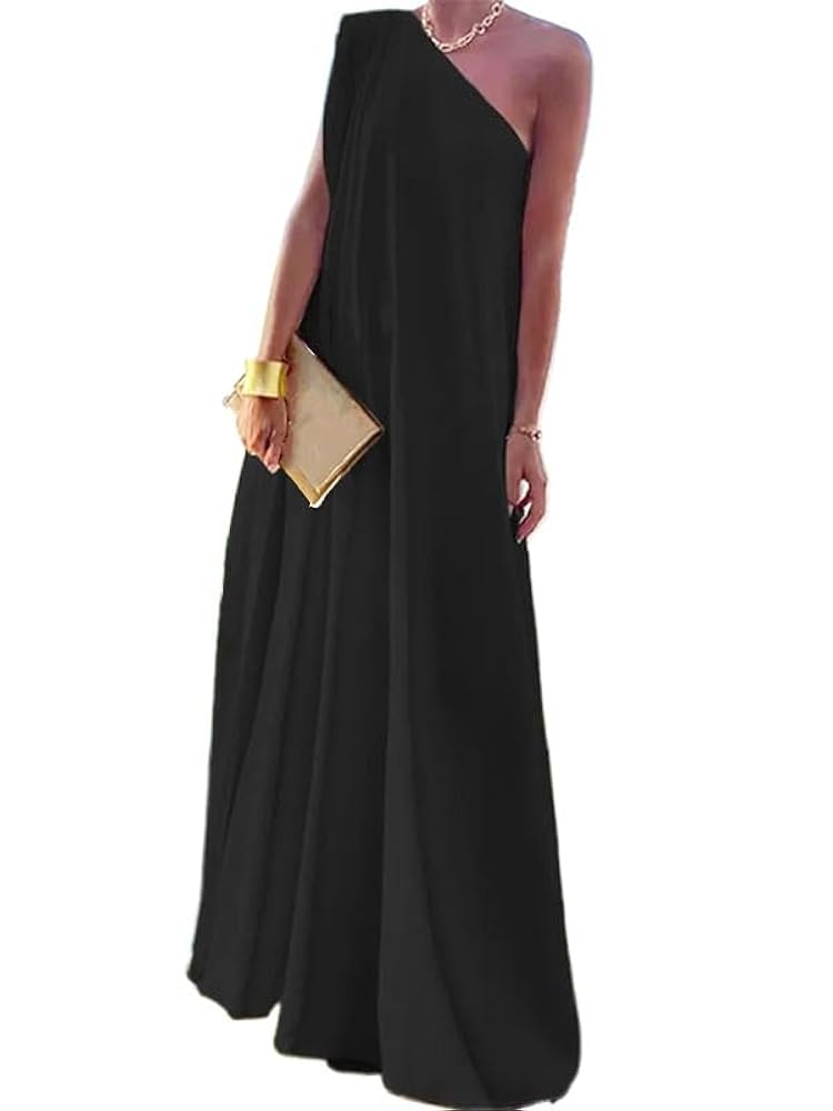 [Sinoon]UNBALANCE ONE SHOULDER LONG DRESS★新作★韓国★ One Shoulder Dress/green Kaftan/asymmetrical Tunic/cotton