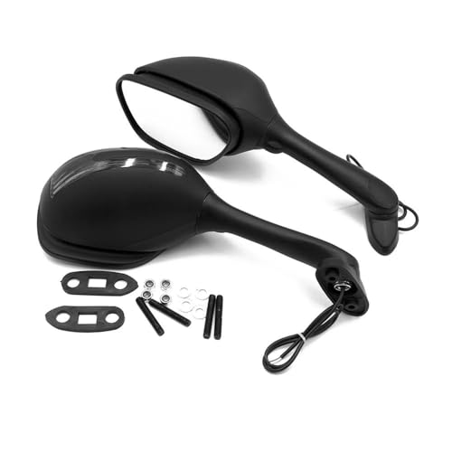 ALYBY Motorcycle Rearview Mirrors, Approved Side Mirrors for Suzuki GSXR 600 750 2006-2015, GSXR 1000 2005-2015, K5 K6 K7 K8 K9 2010-2011,Black