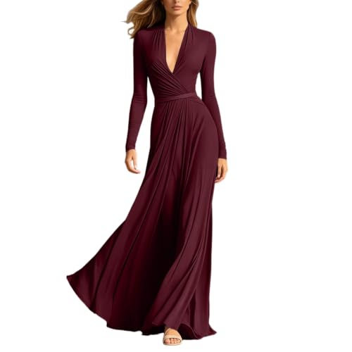 Robe trapèze élégante et fluide avec taille marquée haut de gamme