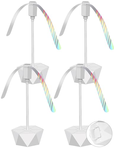 Fly Repellent Fans for Tables, Portable, Soundless, Holographic Blades, for Picnic, Party, Restaurant, Kitchen, BBQ (Standard, White)
