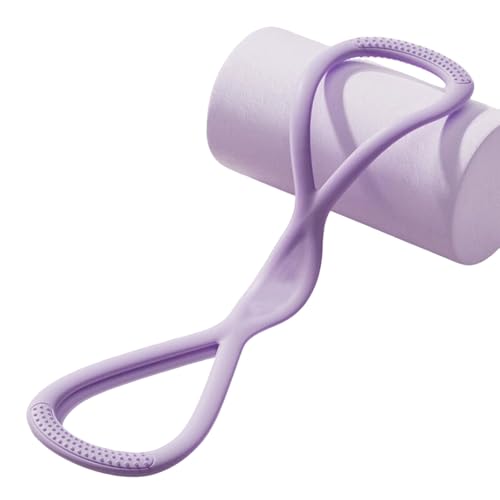 Shiftalter Figure 8 Resistance Bands - Silicone Exercise Bands for Women Men Full-Body Training,Elastic Figure 8 Exercise Fitness Bands for Workout Home Gym Stretching Pilates (25LBs,Purple)