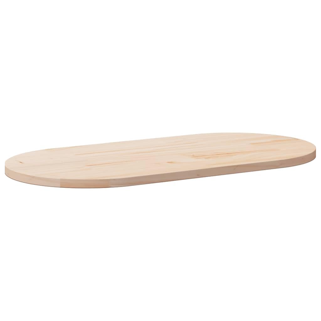 Genérico Tablero de Mesa Ovalado de Madera Maciza de Pino 100x50x2,5 cm,Mobiliario,Accesorios para mesas,Tableros para mesas,824360