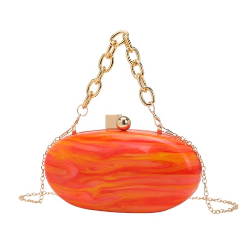 Sac en acrylique de haute finition à bandoulière chaîne géométrique