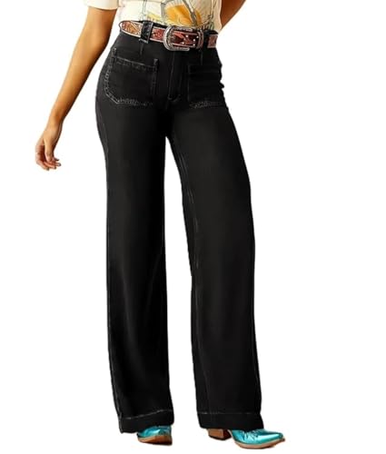 Image of ADBUCKS Wide Leg Jeans for Women | Jeans Pant for Women | High Rise Jean I