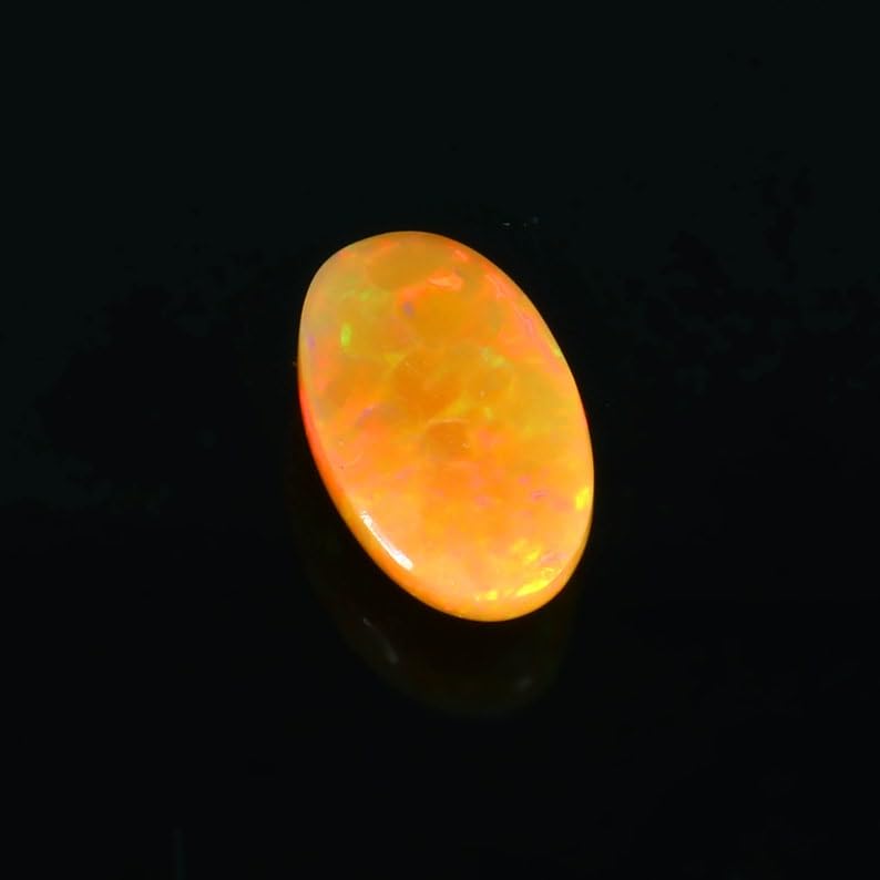 Opale éthiopienne Welo AAA | Cabochon ovale naturel multi-fire d'exception