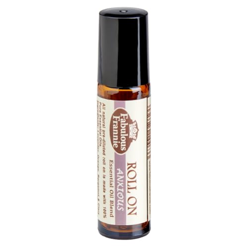 Fabulous Frannie Anxious 10ml Roll-On Pre-Diluted Made with Pure Essential Oils (Lavender, Bitter Orange, Bergamot and Clary Sage) Great for Aromatherapy 10ml
