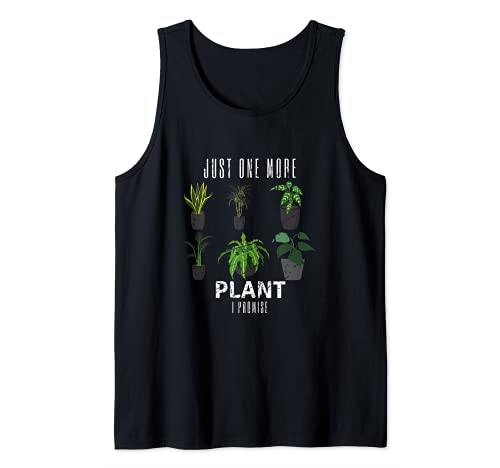 Just One More Plant Funny Gardener Gardening Tools Tank Top, Black