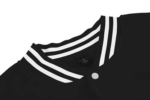 Image of Mowbeat Women Baseball Jacket Varsity Uniform Unisex Adult Long Sleeve Casual Loose Cardigan Men's Track Jacket