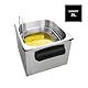 Taurus Professional 2 Plus - Fritteuse | 2 Liter | 1700 W | 18/8 Edelstahl | Leistunsstark | Öl, Silber