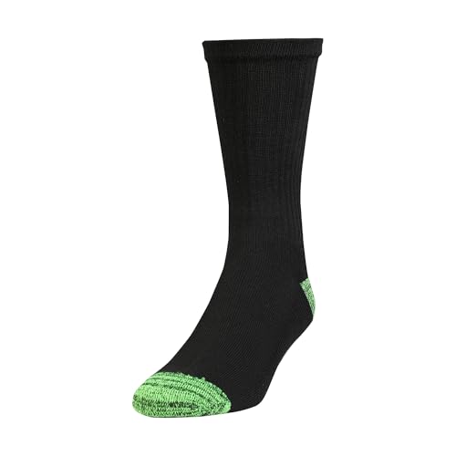 Gildan Men's Polyester Half Cushion Crew Socks, 12-Pairs, Assorted, Shoe Size: 6-12 - image 2