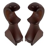 UTHCLO Soporte Barra Cortina Madera de 2 Piezas, Base de Montaje Resistente para...