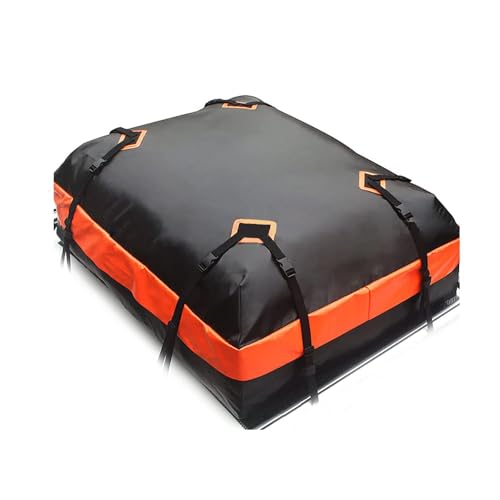 Car Rooftop Cargo Carrier Bag, Non Rip Car Roof Bag for All Vehicles with/Without Rack, Includes Non Slip Mat, Luggage Lock, 4 Door Hooks, Storage Bag