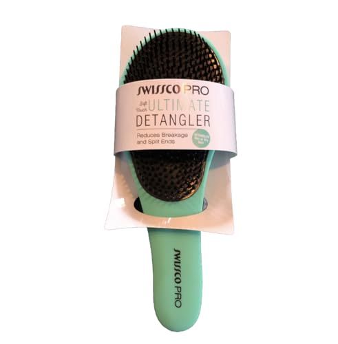 Brosse à cheveux démêlante Swissco Pro bleu sarcelle pour nœuds