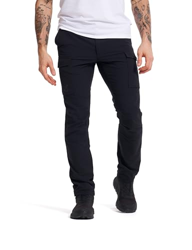 RevolutionRace Adventure Cargo Stretch Pants für Herren, Wanderhose für viele Outdoor-Aktivitäten, Black, XL