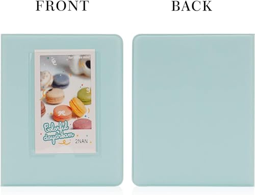 Image of ZENKO 64-Pocket Album + 5 Magnetic Frames fits Fujifilm Instax Fim Roll Mini (12, 11, 9, 8, 40, Evo, Liplay), Mini Link Printer, Polaroid Snap Touch, PIC-300, Z2300 Mint Instant Cameras (Ice Blue)