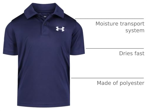 Image of Under Armour Boys' Matchplay Short Sleeve Golf Polo, Lightweight Performance Stretch, Logo Detailing